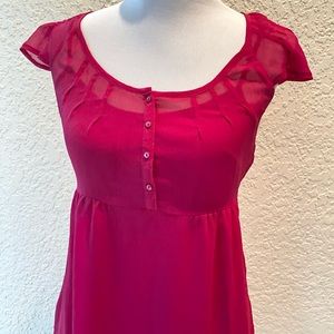 Rich pink casual dress